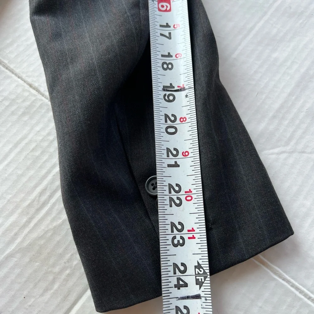 Classic Gray Pinstripe Men's Blazer